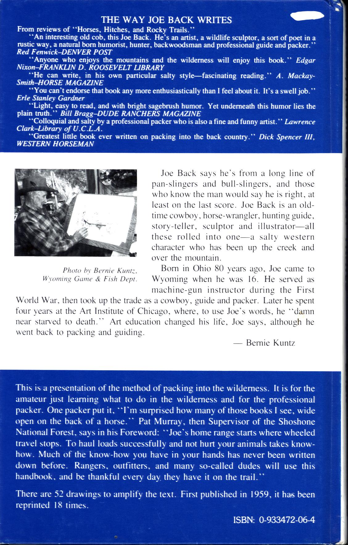 HORSES, HITCHES&nbsp;& ROCKY TRAILS: "the packer's bible". john1669m